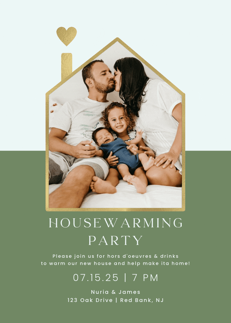 Clean lines - housewarming invitation